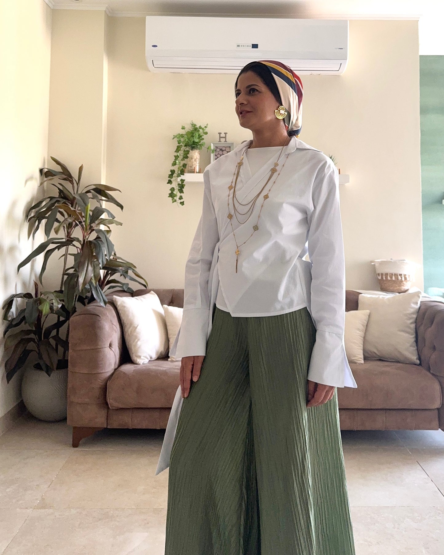 Pleated Wide Pants