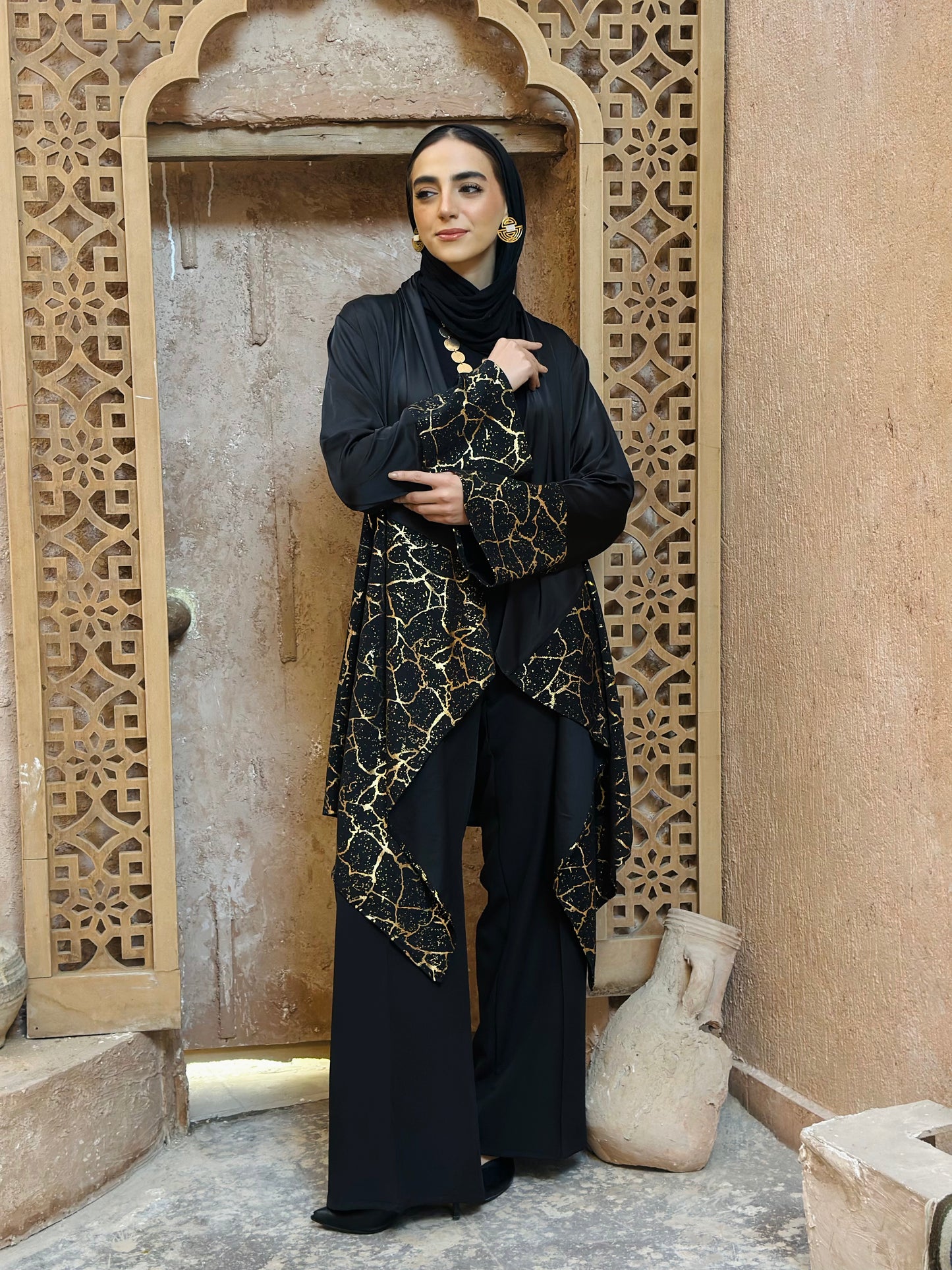 Flowy Cardigan - Metallic