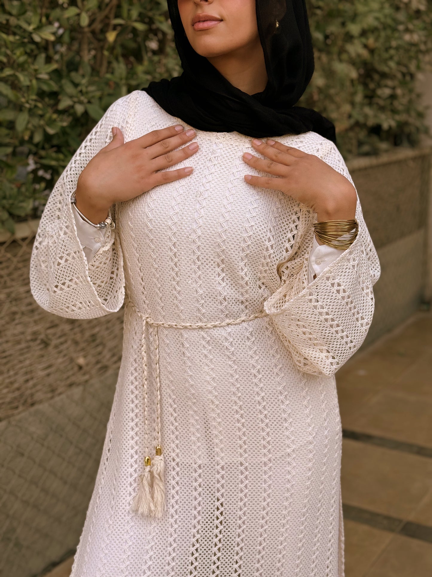 Fringes Dress - Beige