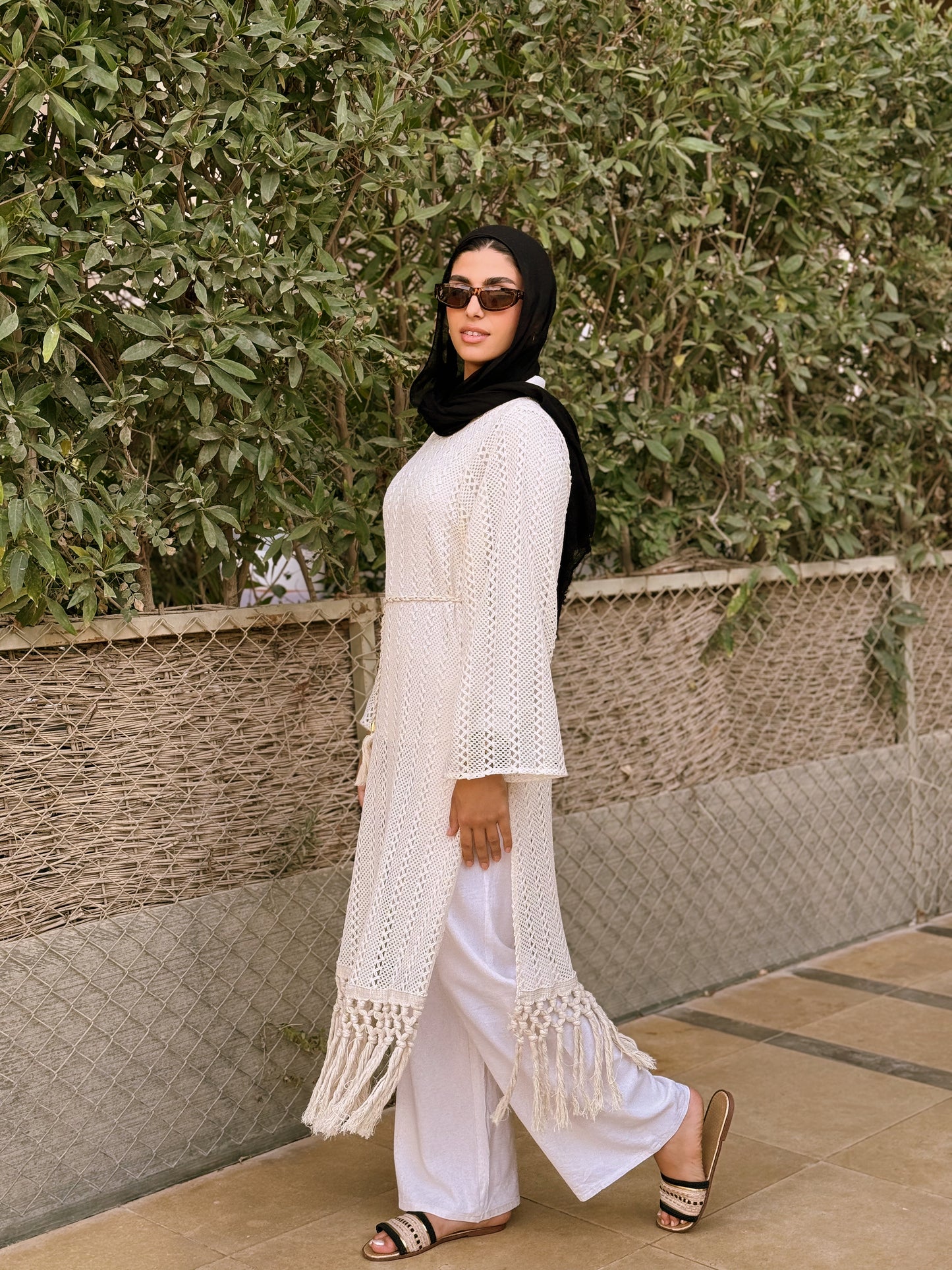 Fringes Dress - Beige