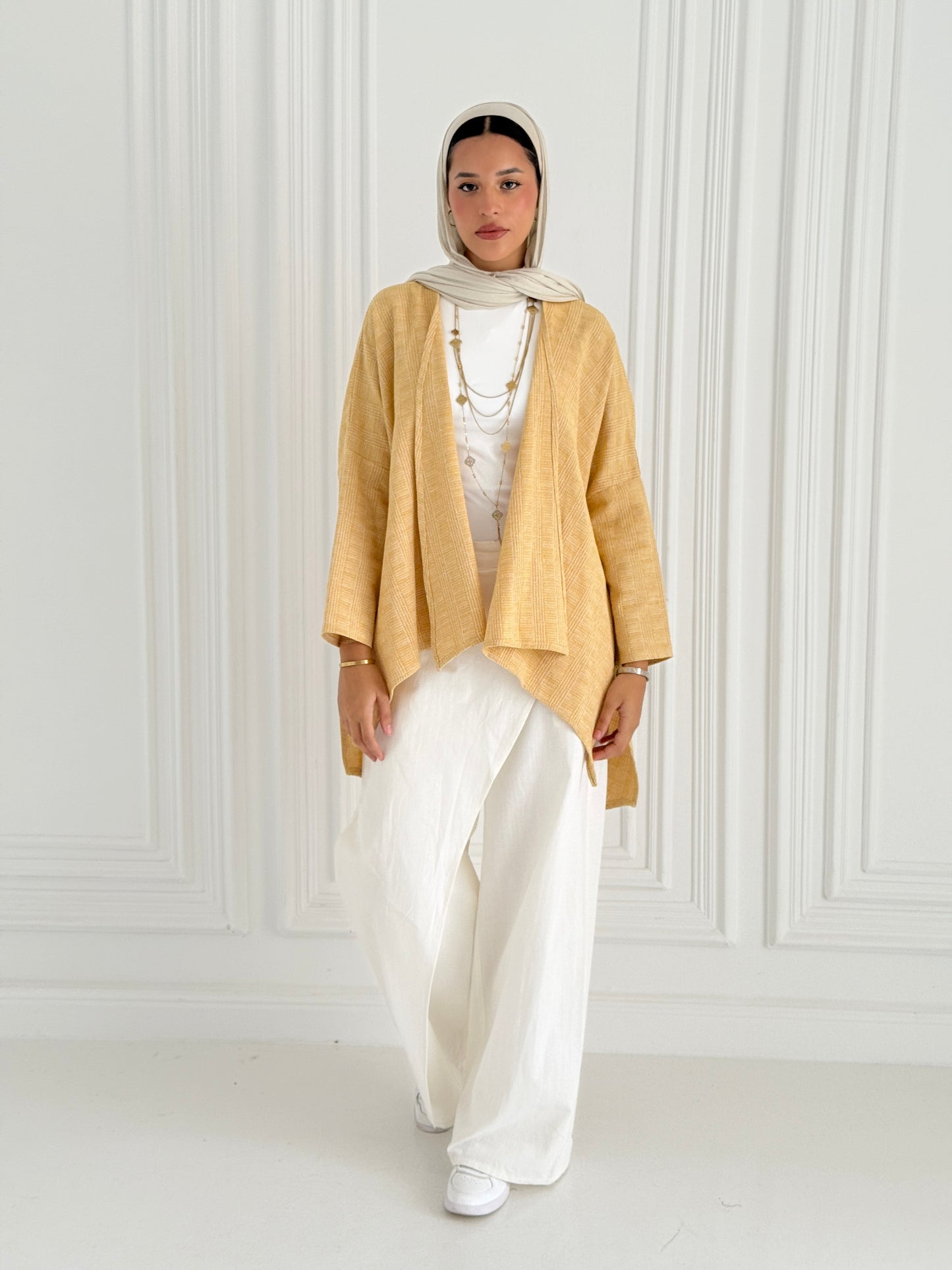 Asymmetrical Cardigan - Yellow