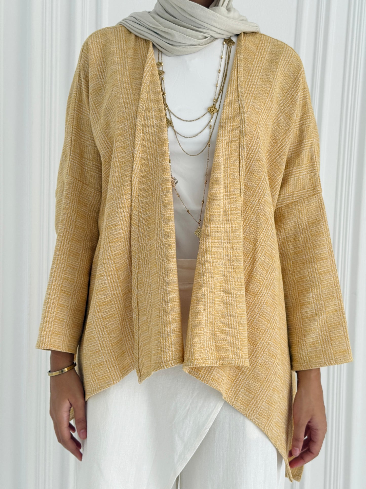 Asymmetrical Cardigan - Yellow