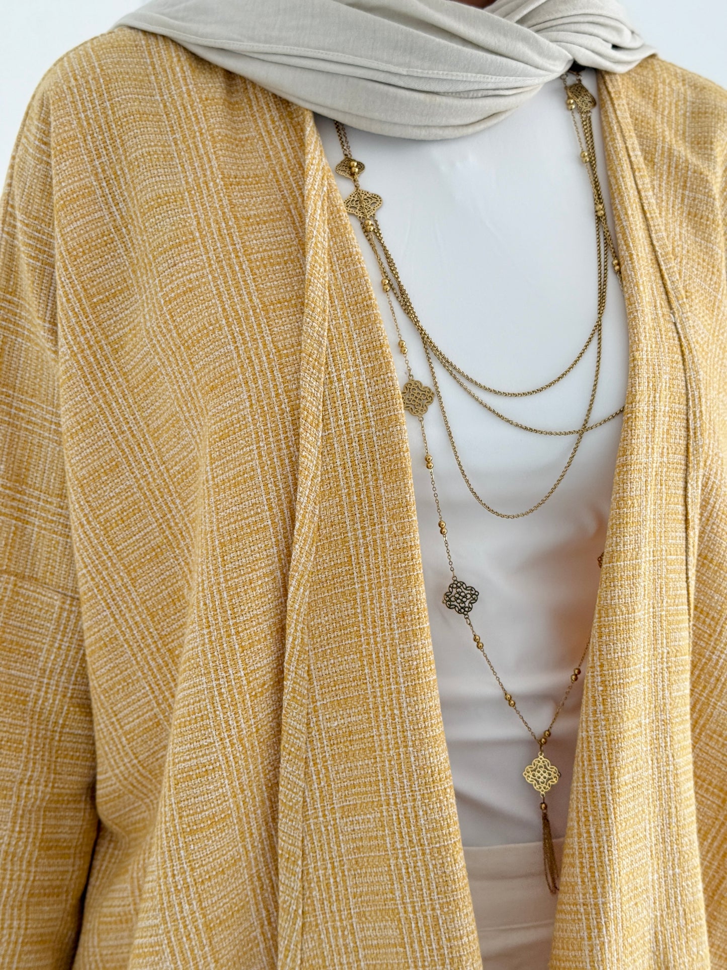 Asymmetrical Cardigan - Yellow