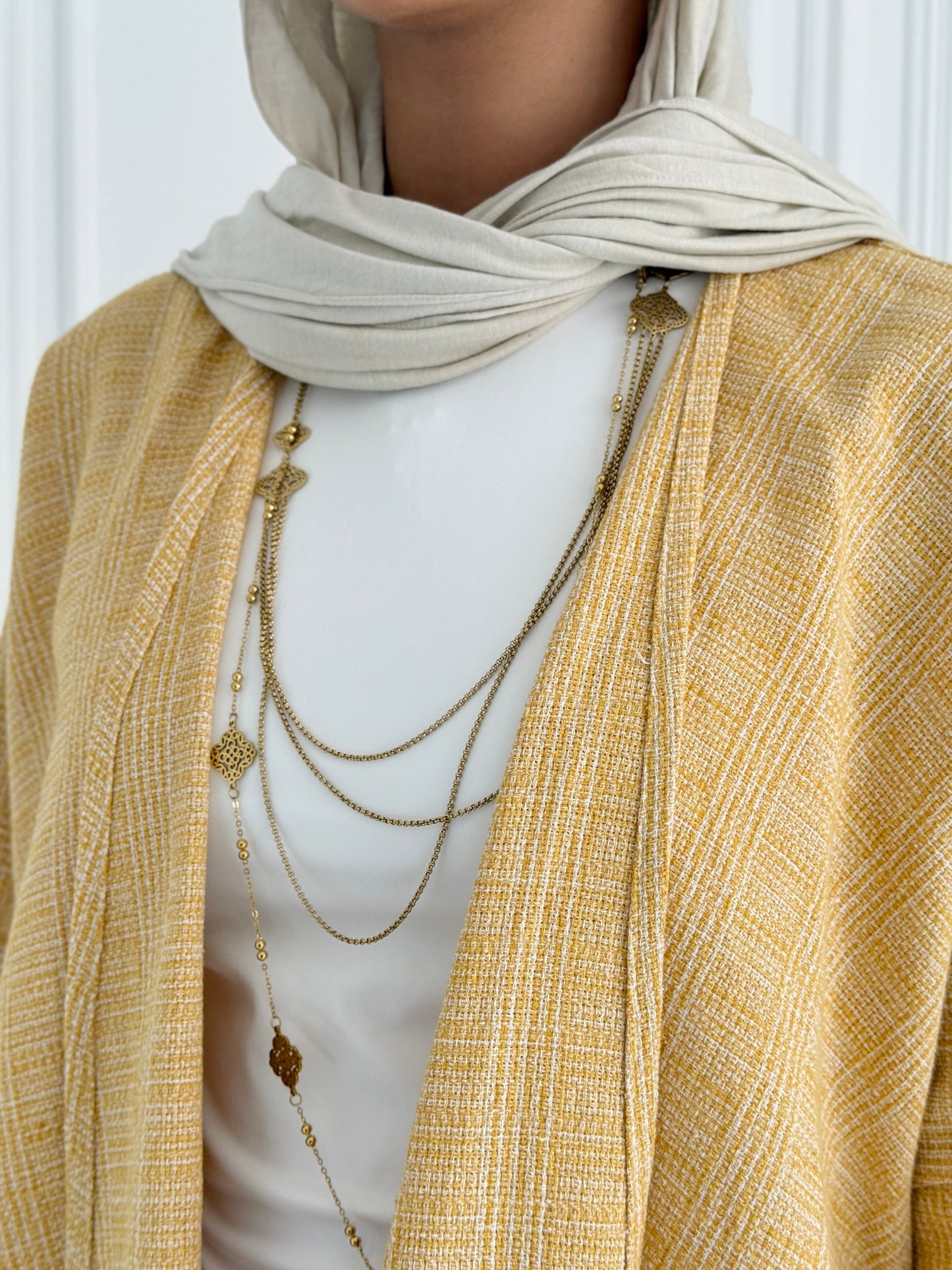 Asymmetrical Cardigan - Yellow