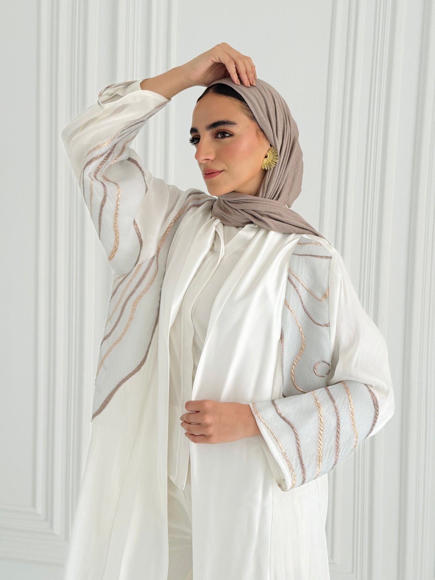 Embroidered Cardigan - White