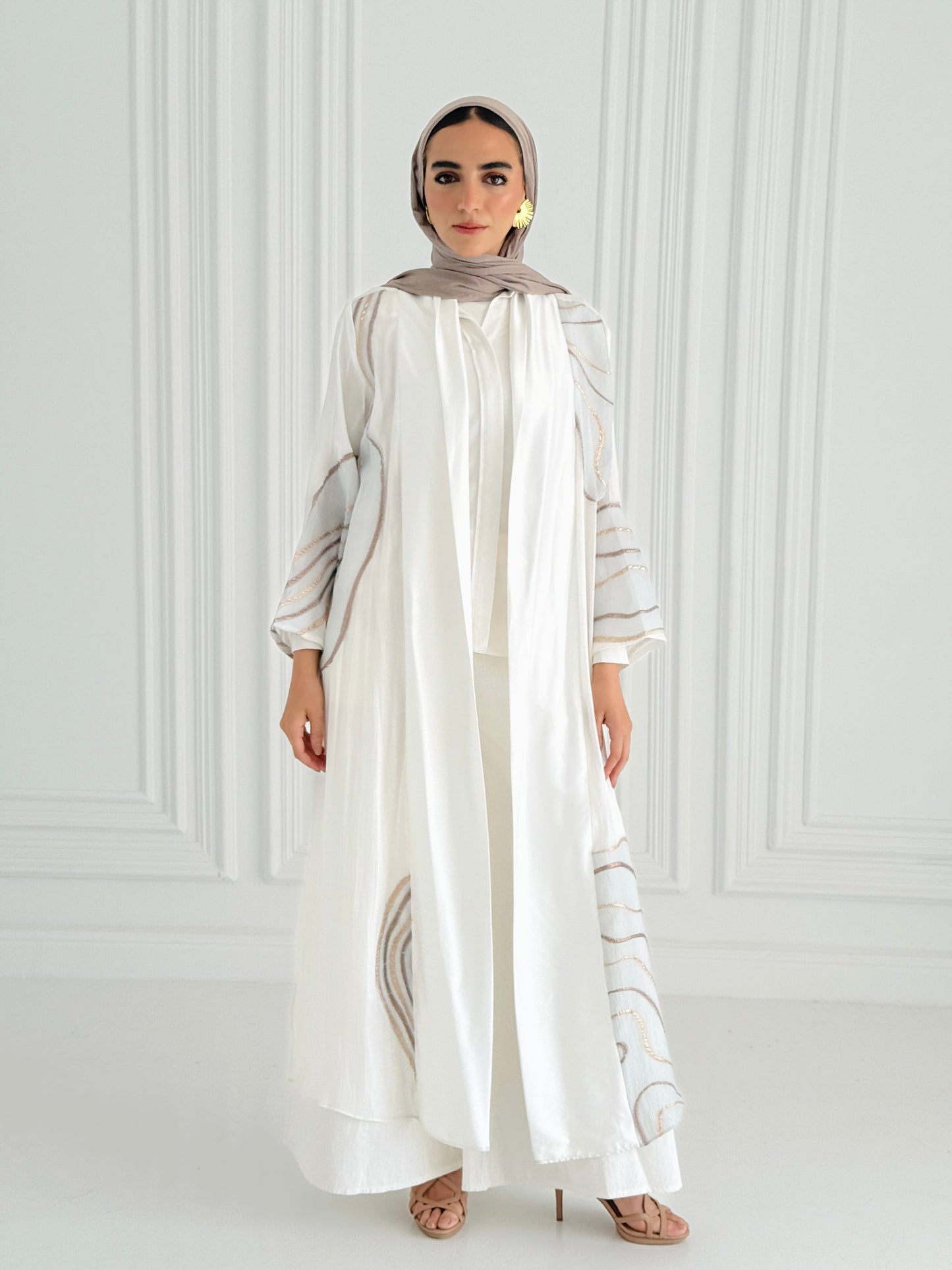 Embroidered Cardigan - White
