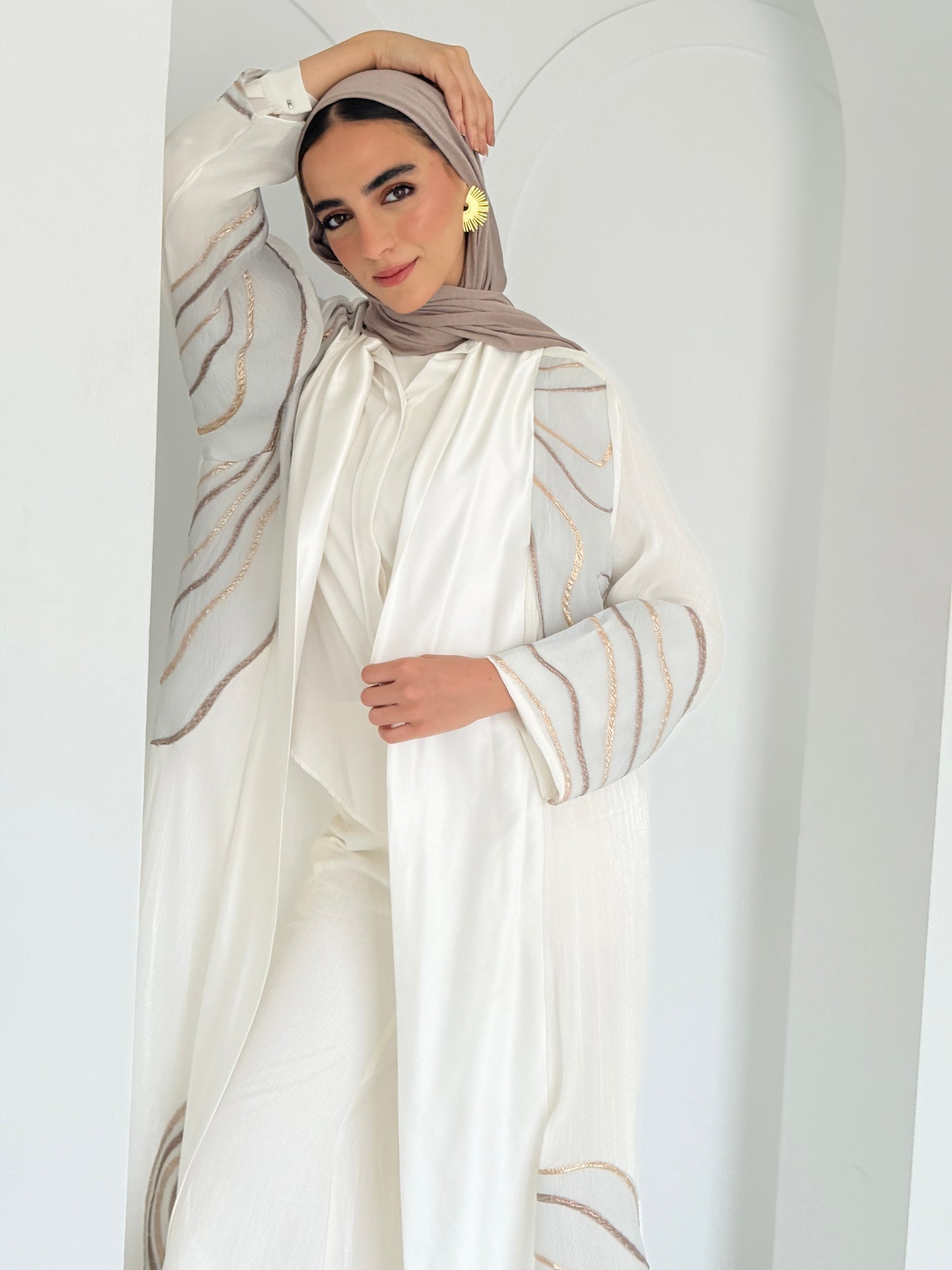 Embroidered Cardigan - White
