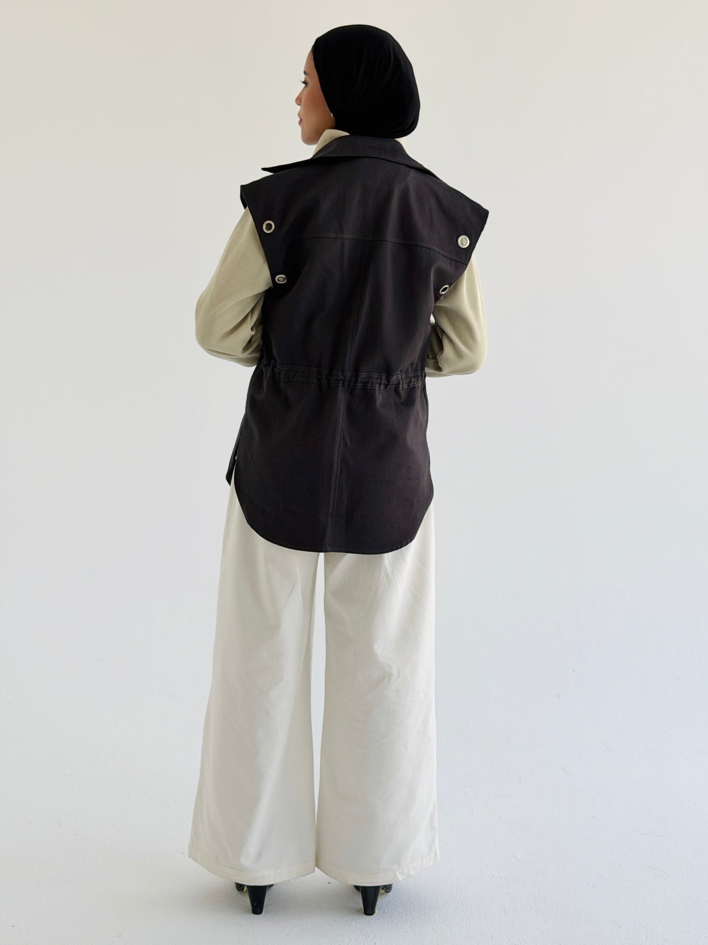 Gabardine Vest - Gray