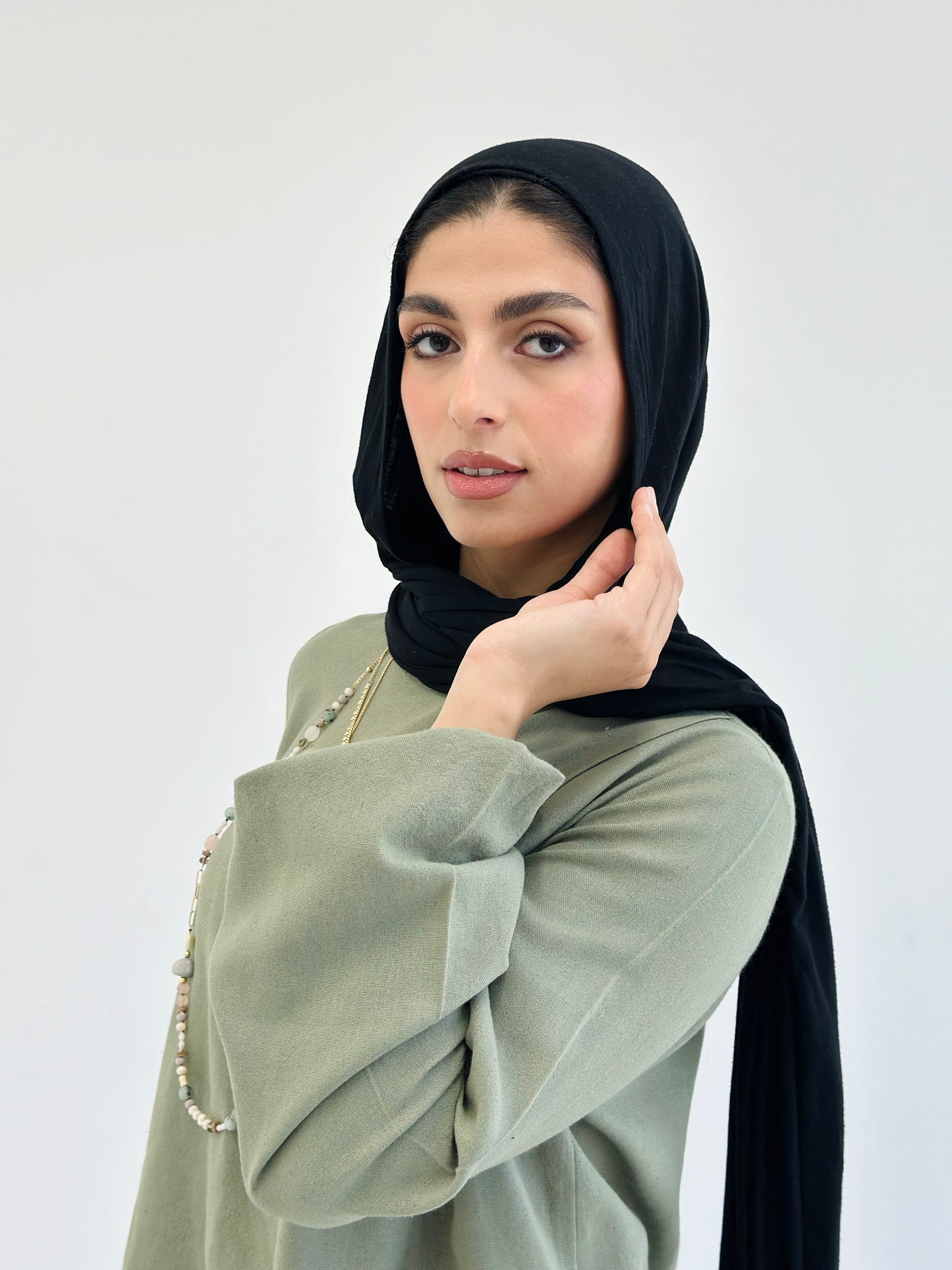 Linen Wrap set with Regular Pants - Olive