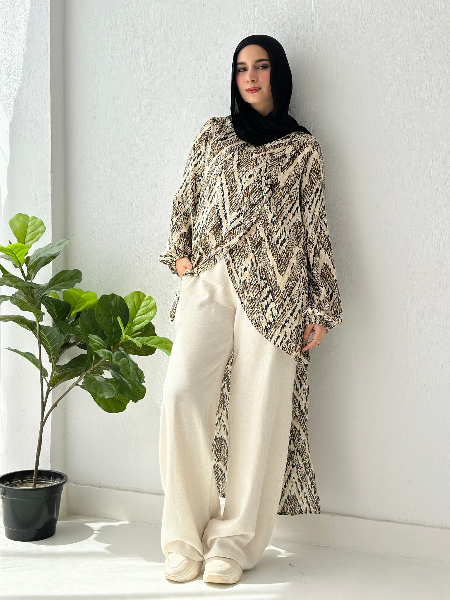 Linen Pants - Beige