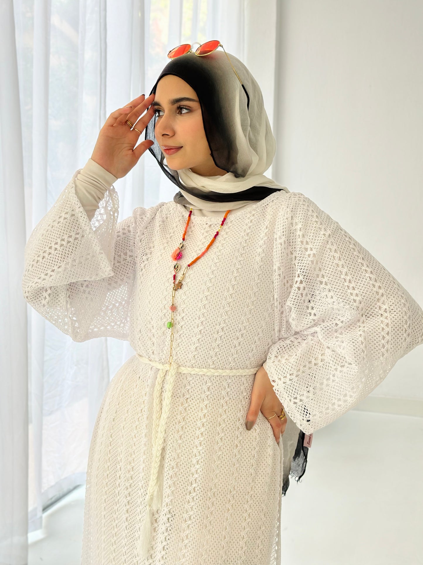 Fringes Dress - White