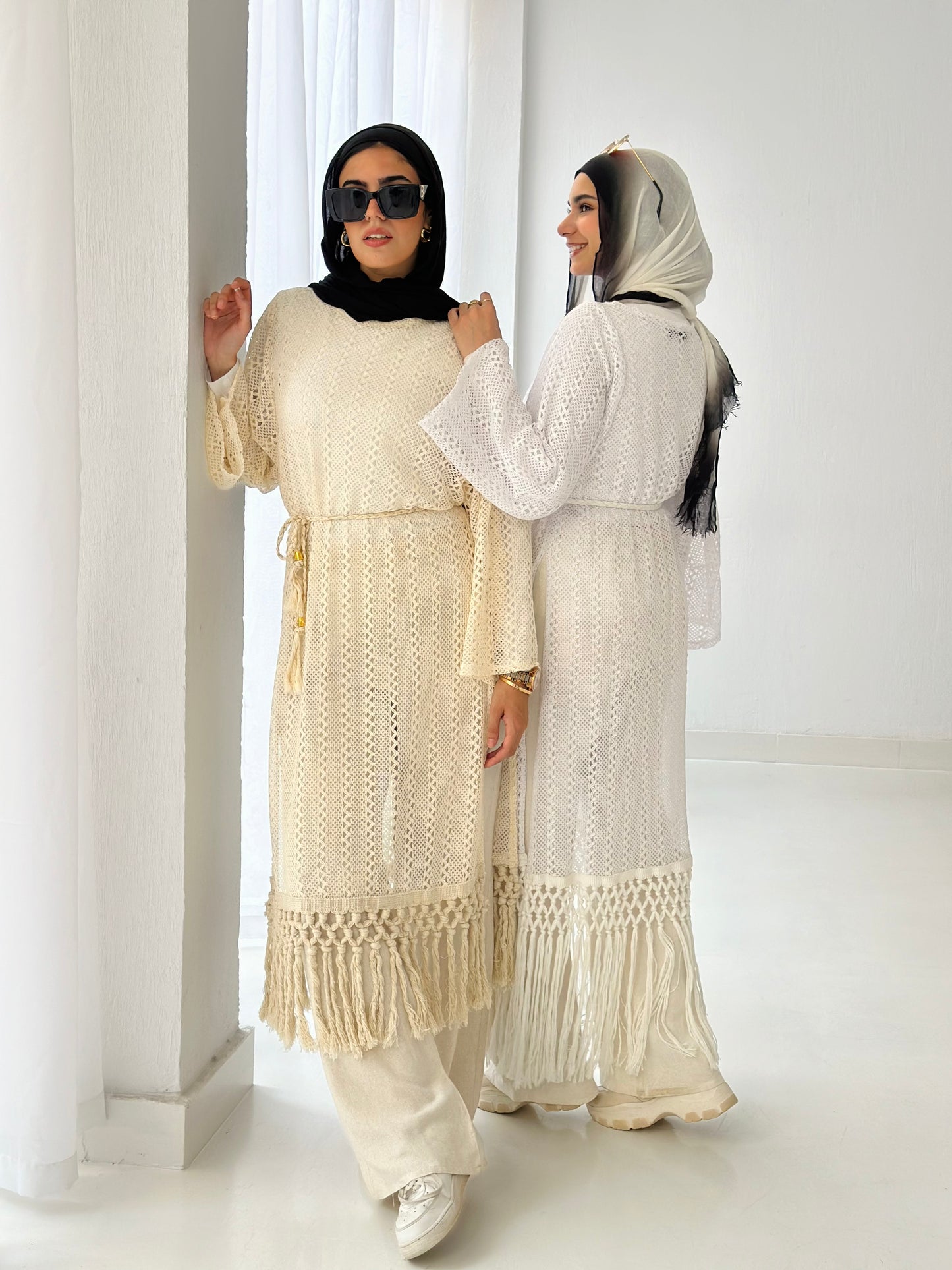 Fringes Dress - White