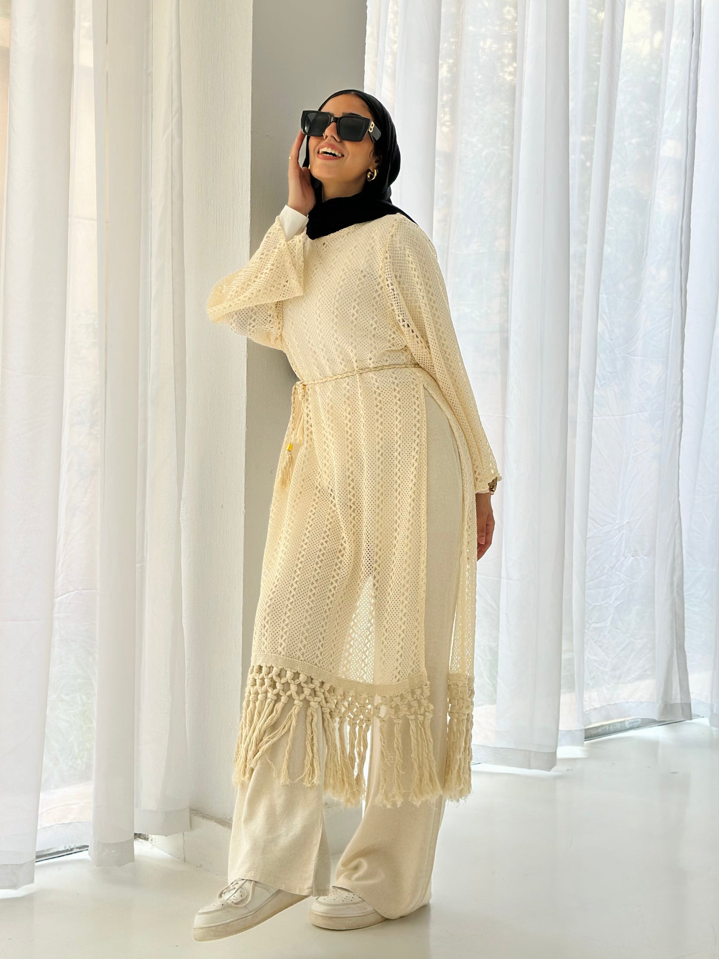 Fringes Dress - Beige