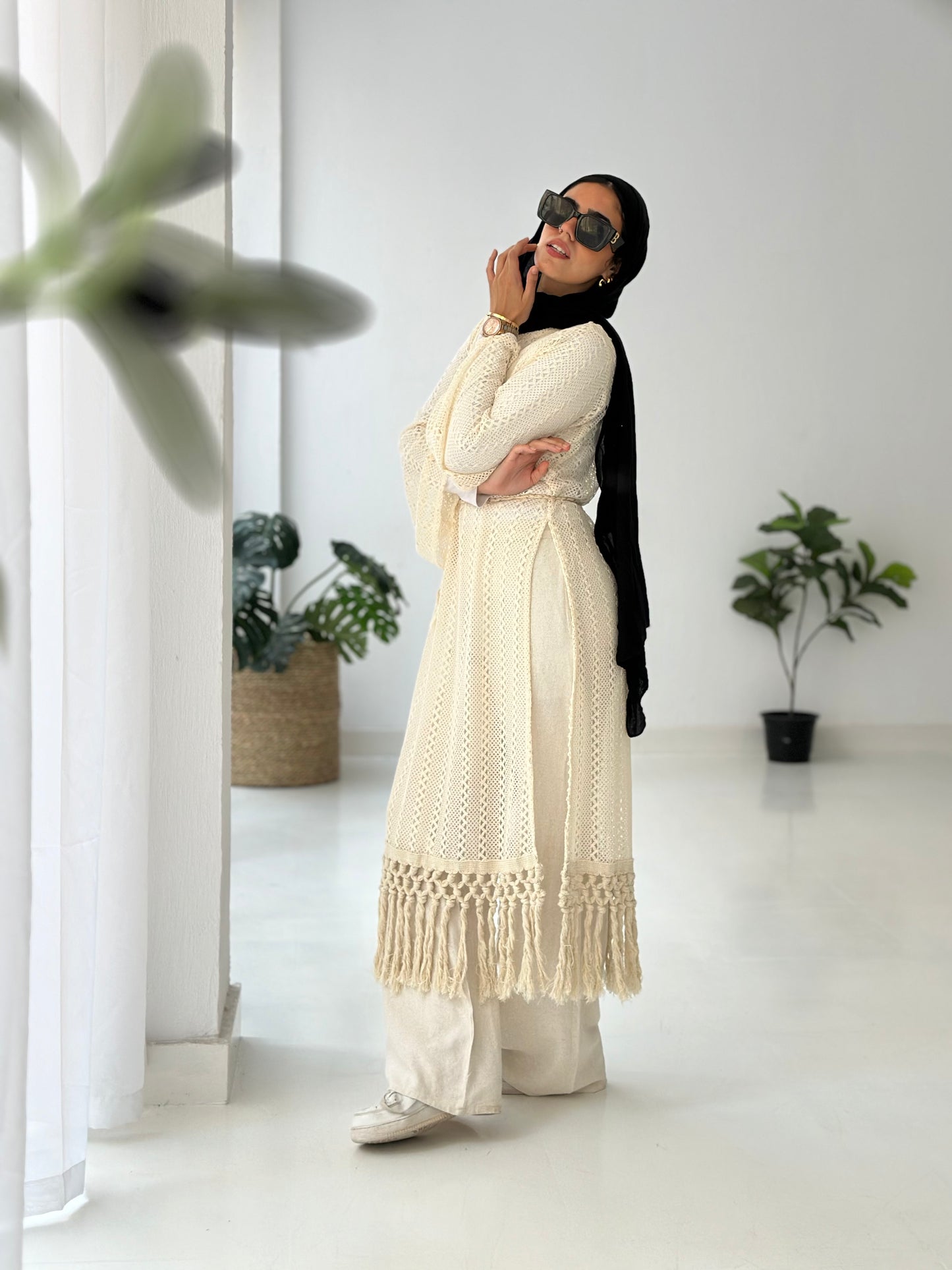 Fringes Dress - Beige