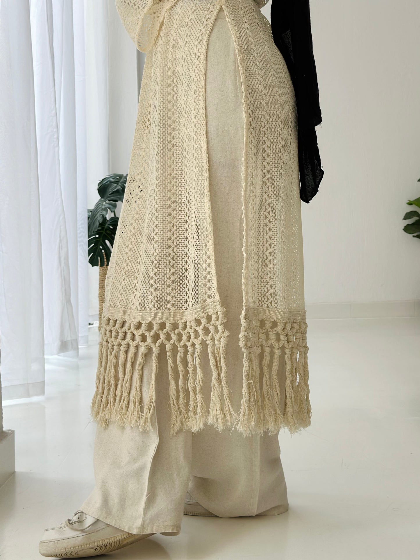 Fringes Dress - Beige