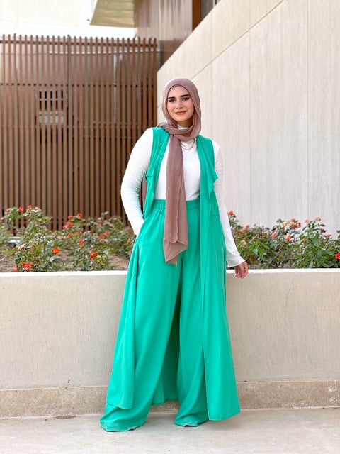 Wide Leg Pants - Green