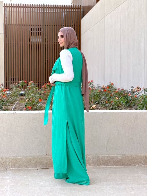 Linen vest - Green