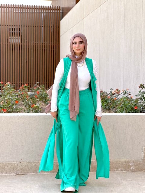Wide Leg Pants - Green