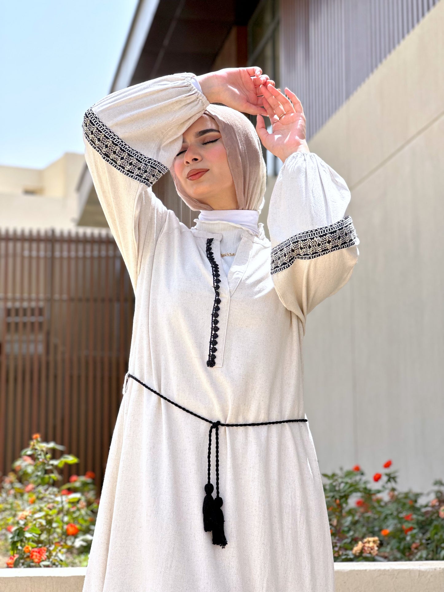 Linen Dress - Beige