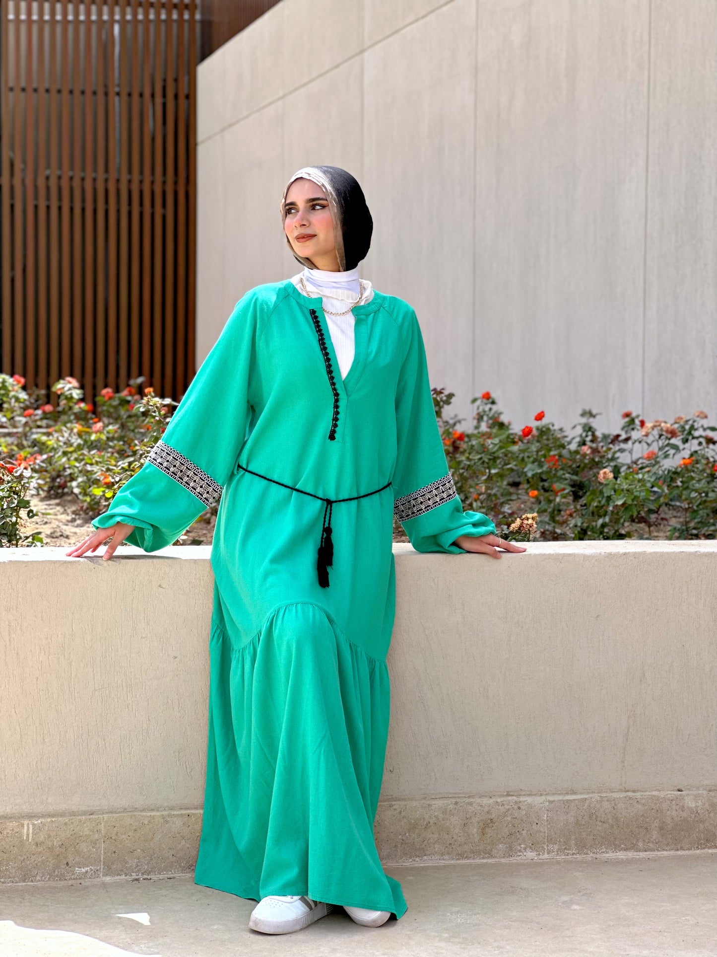 Linen Dress - Green