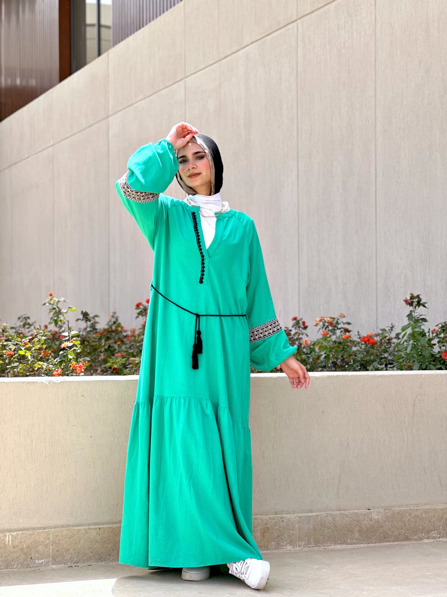 Linen Dress - Green