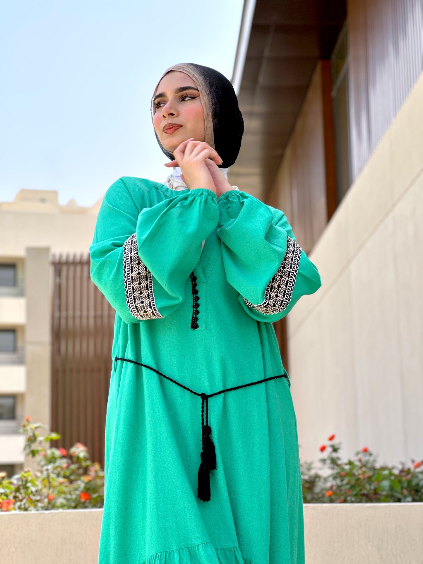 Linen Dress - Green