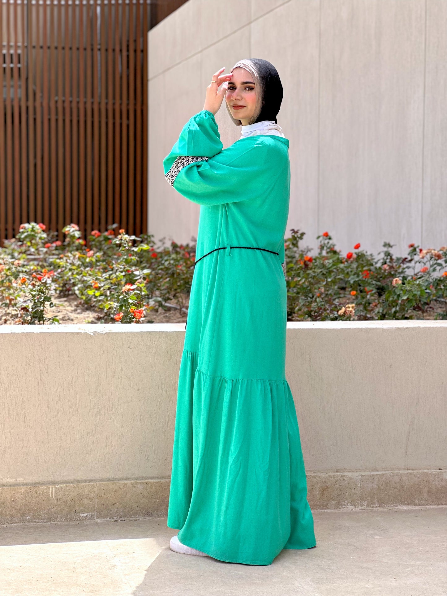 Linen Dress - Green