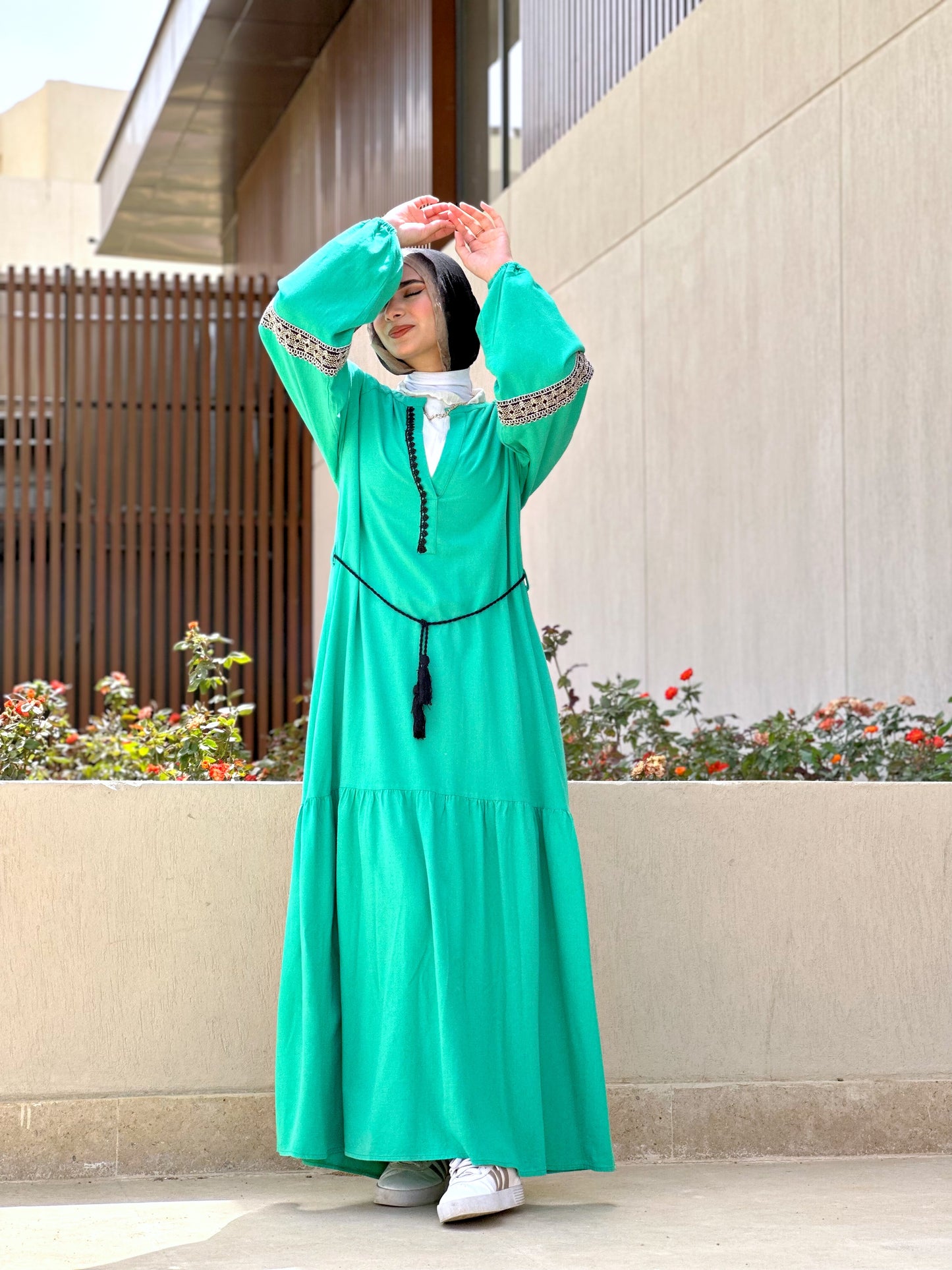 Linen Dress - Green