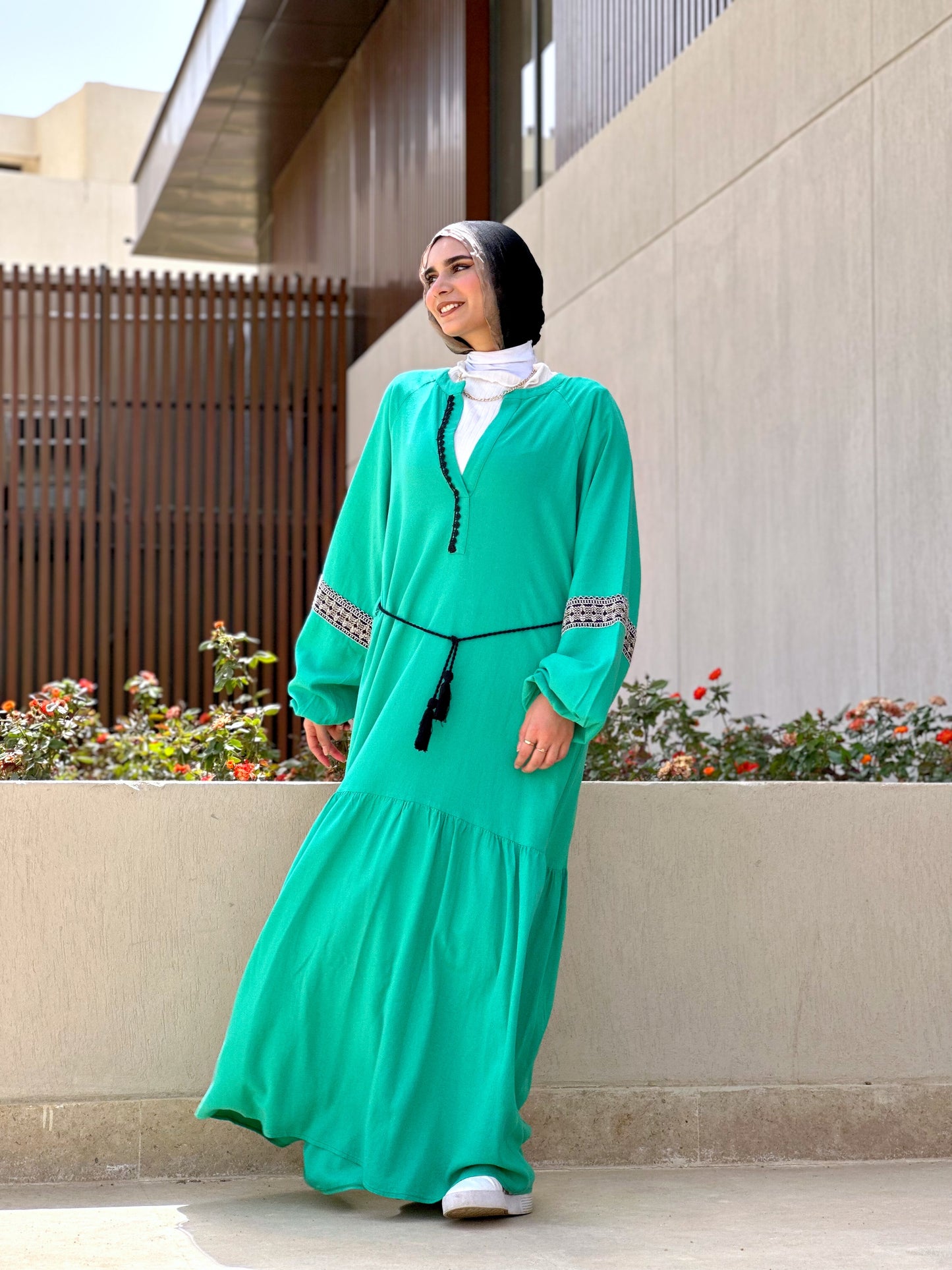 Linen Dress - Green