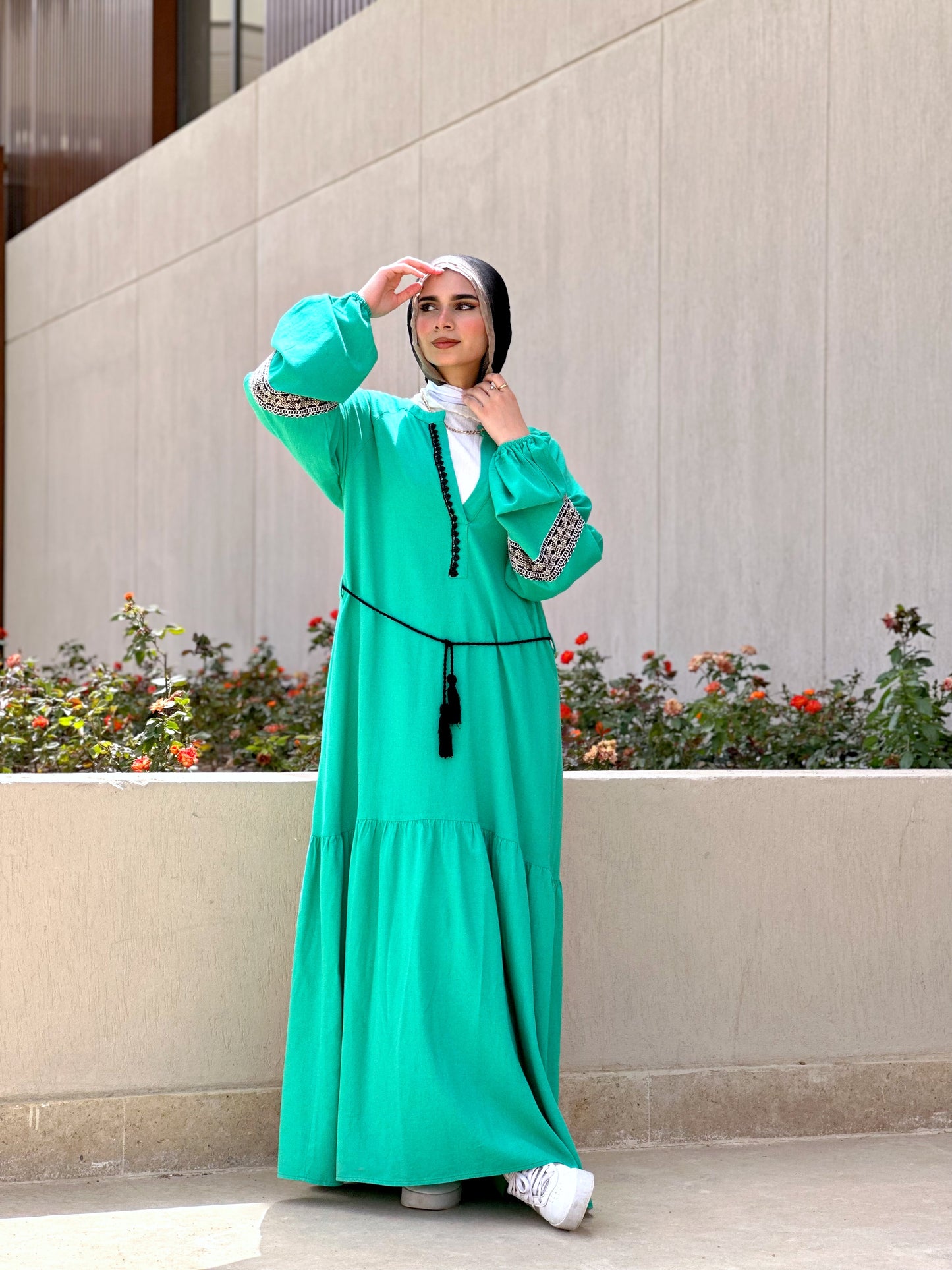 Linen Dress - Green