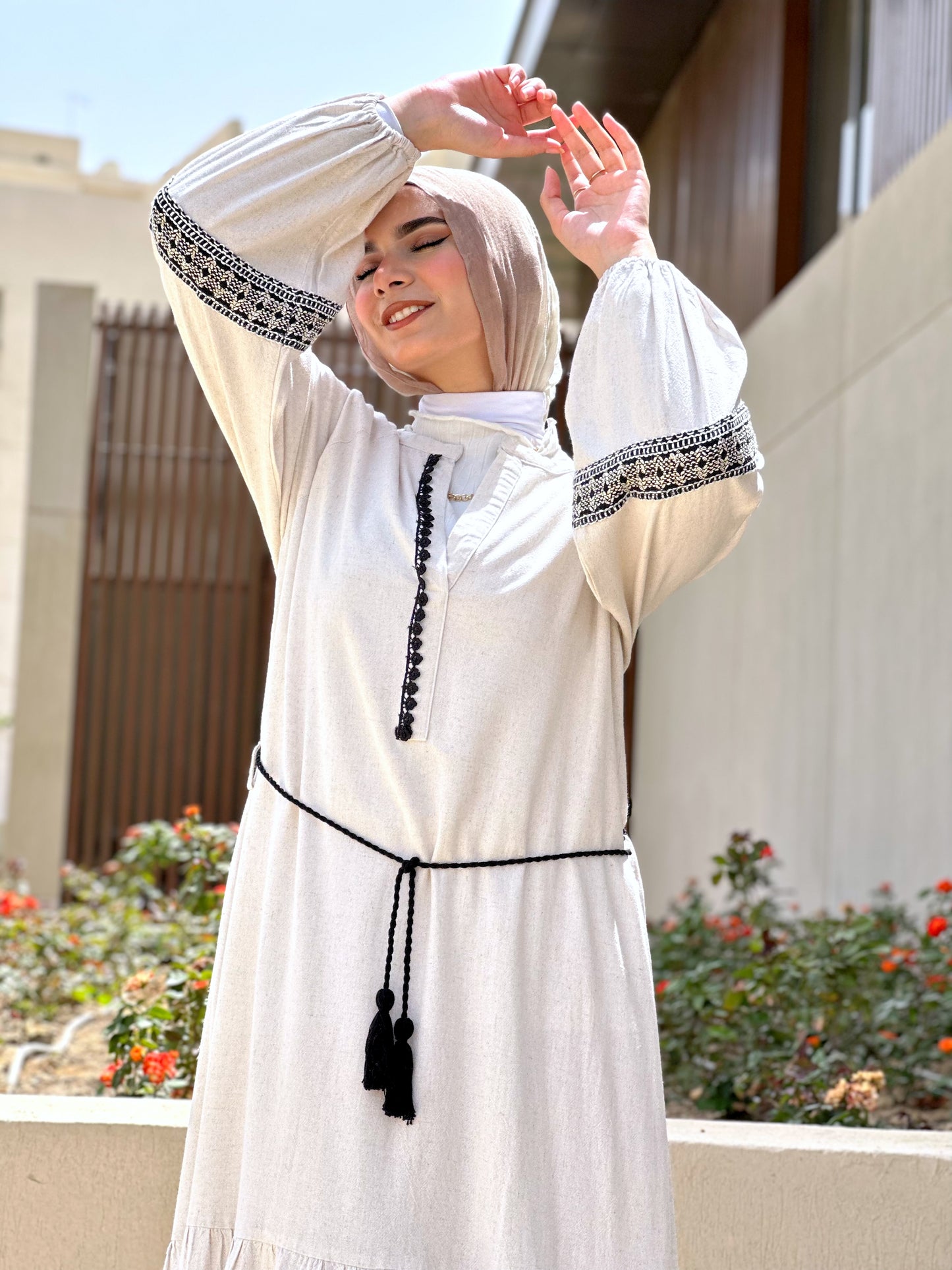 Linen Dress - Beige