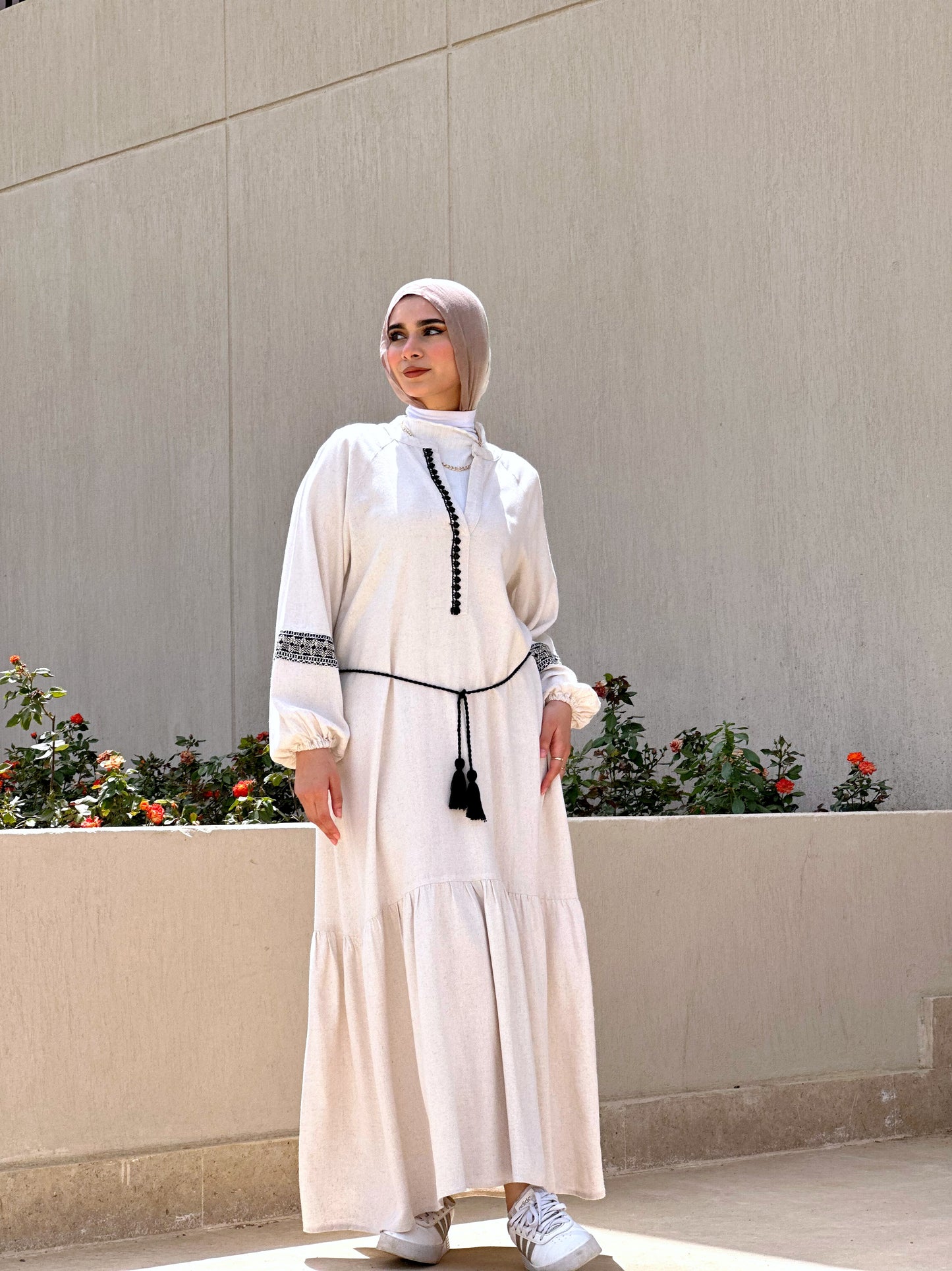 Linen Dress - Beige