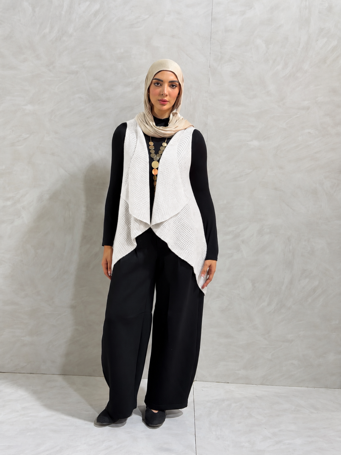Knit Flow Vest - off White