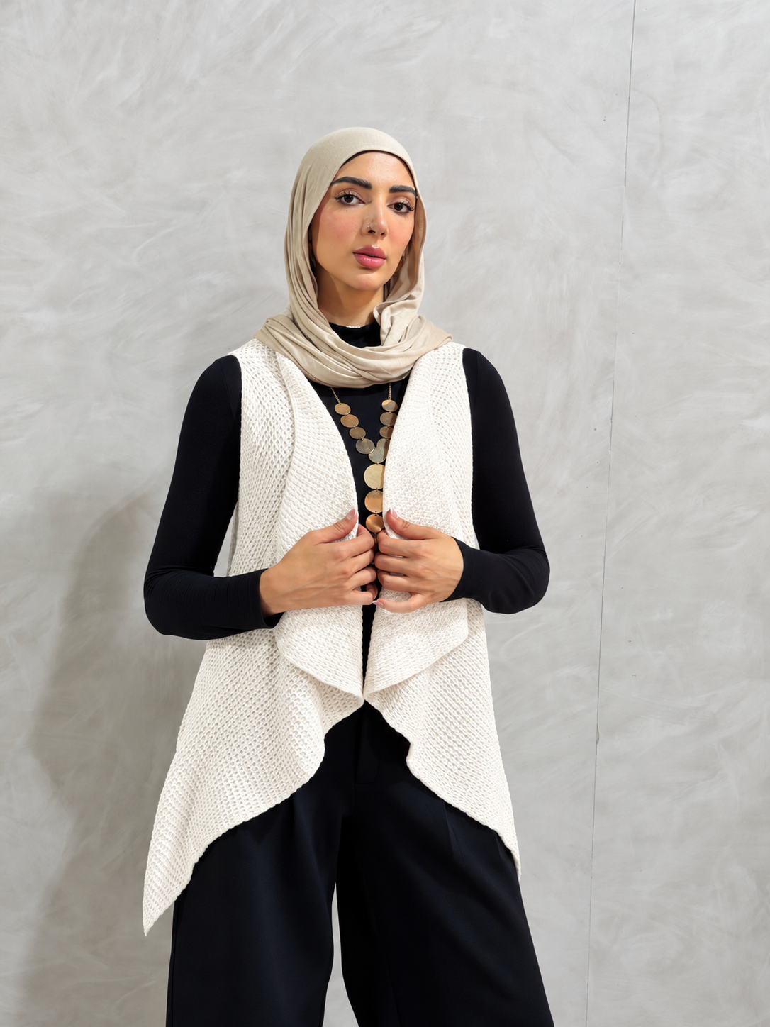Knit Flow Vest - off White