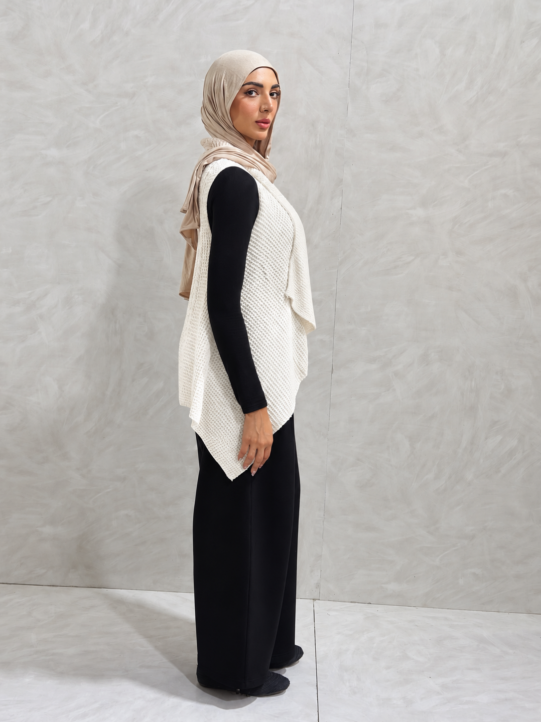 Knit Flow Vest - off White