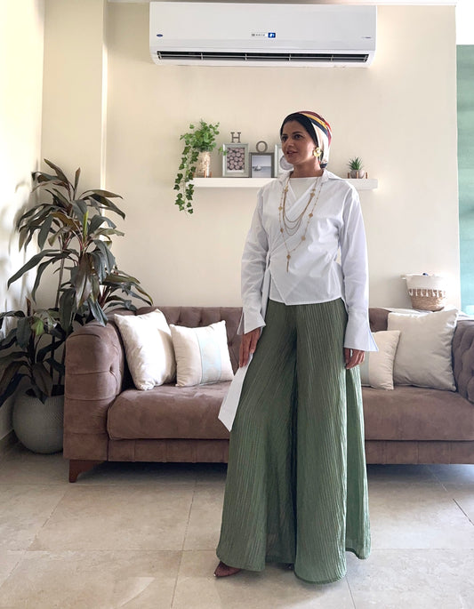Pleated Wide Pants