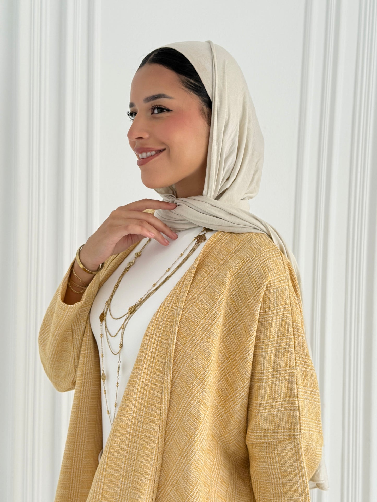 Asymmetrical Cardigan - Yellow