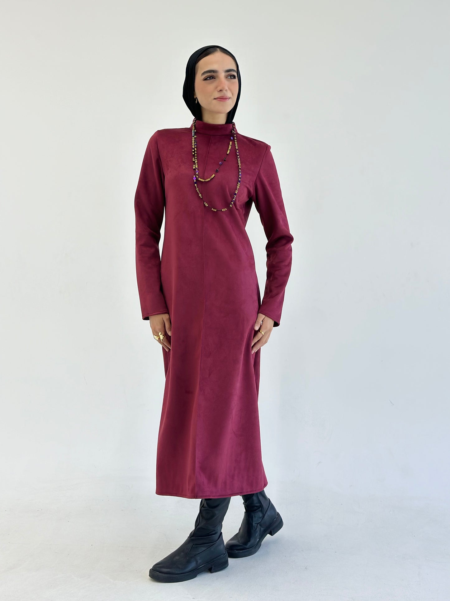 Basic Dress - Burgandy