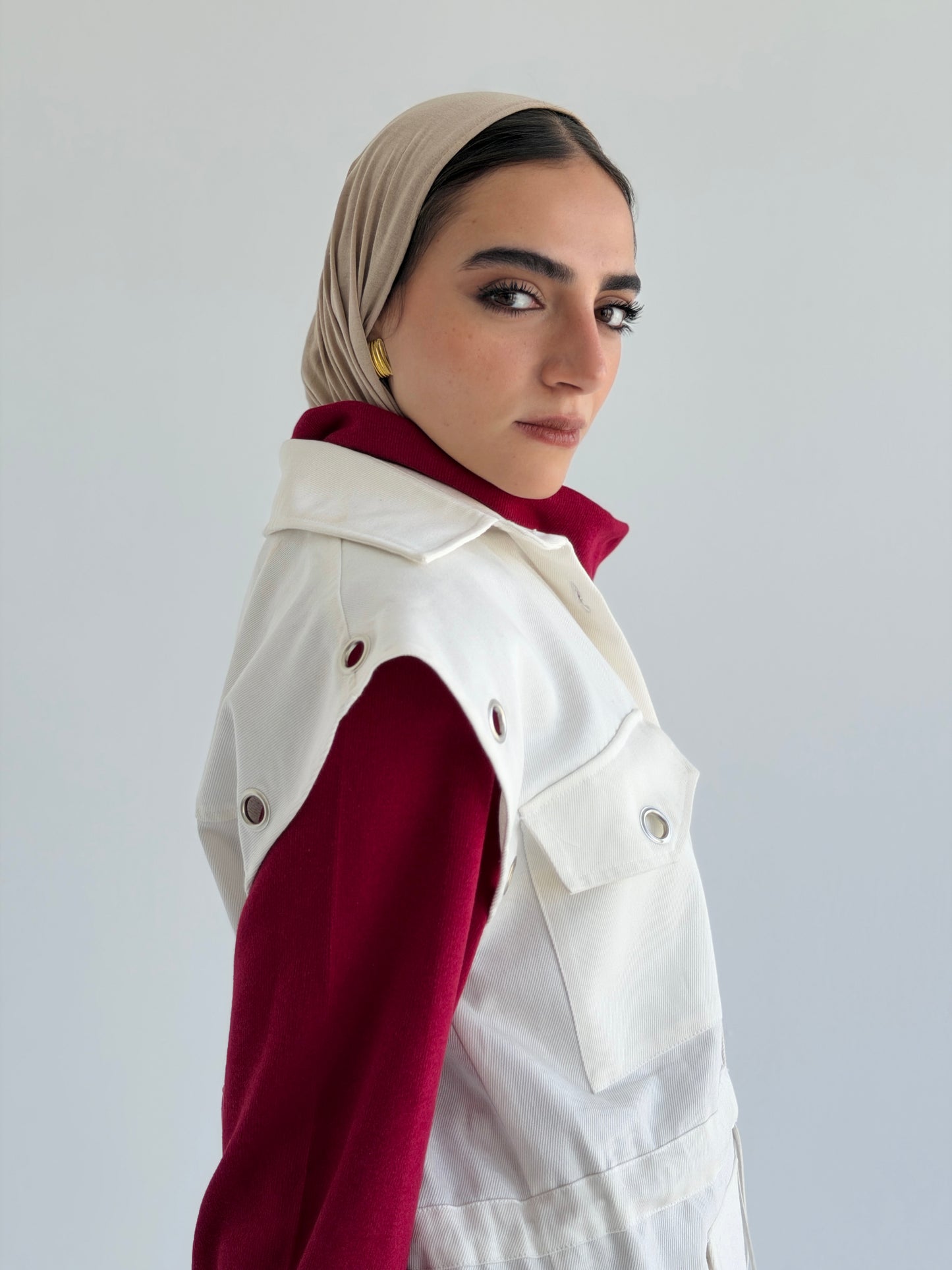 Gabardine vest - Off-white
