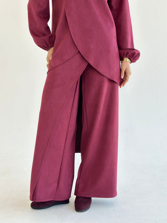 Skirt Pant - Burgandy