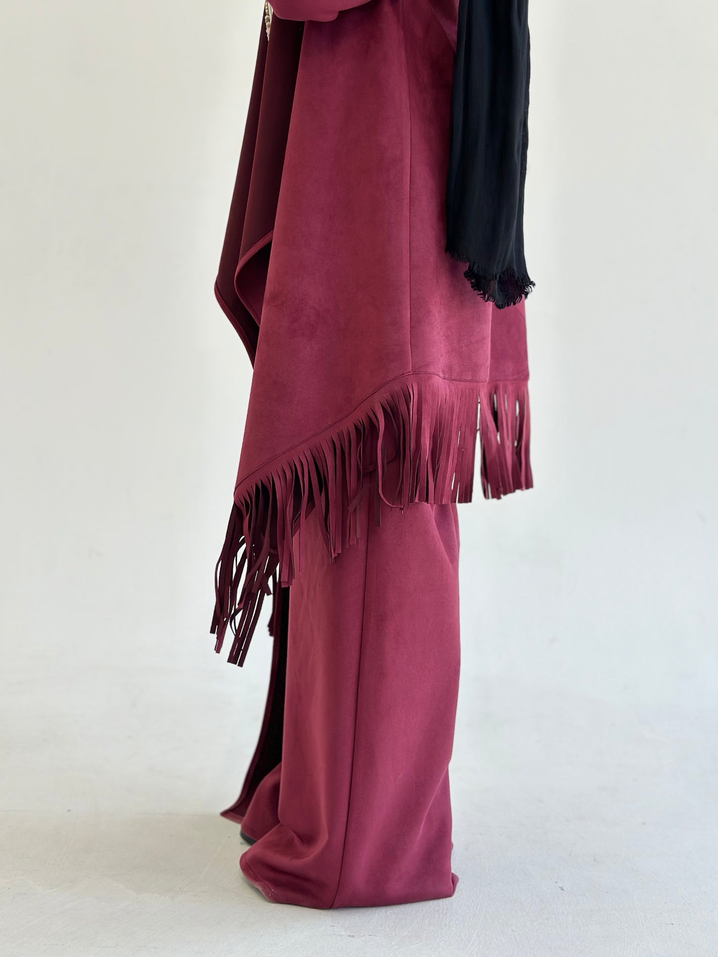 Fringes Cardigan - Burgandy