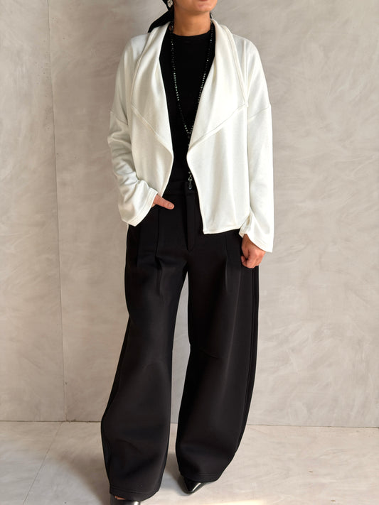 Balloon Knit Cardigan - OffWhite