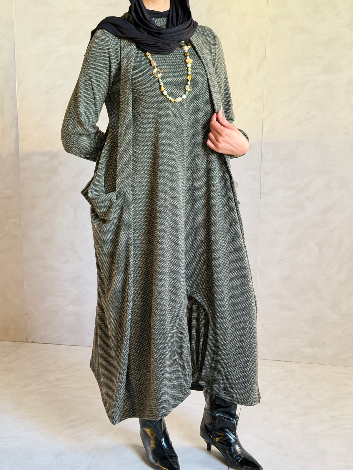 Balloon Dress - Olive