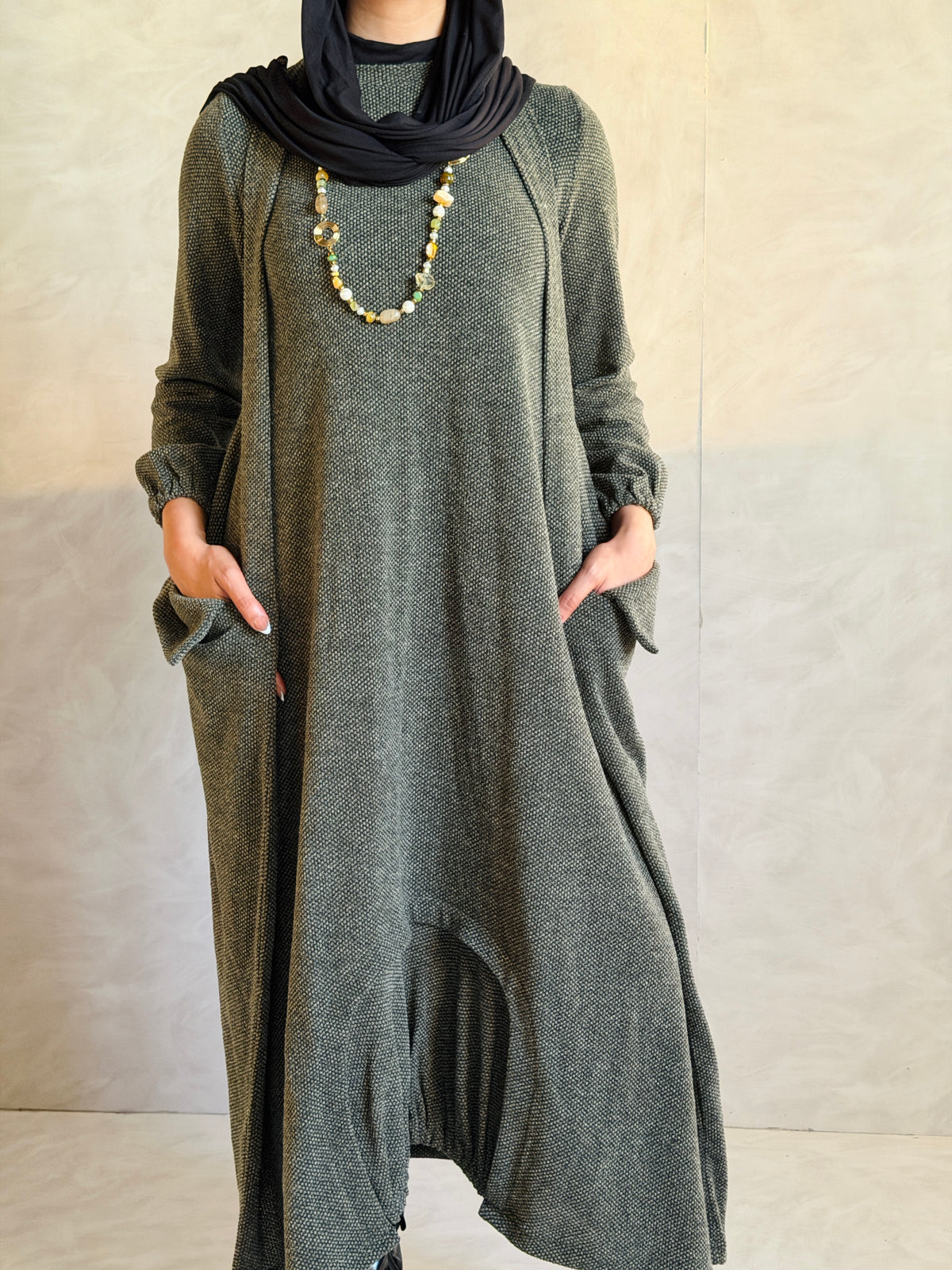 Balloon Dress - Olive