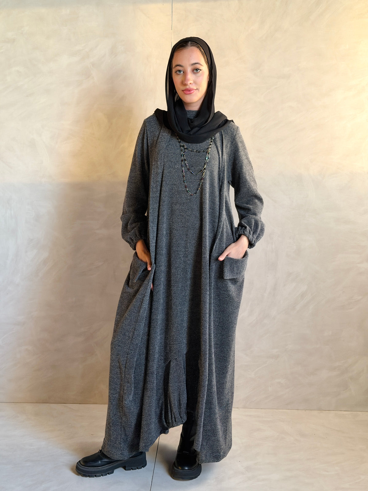 Balloon Dress - Gray
