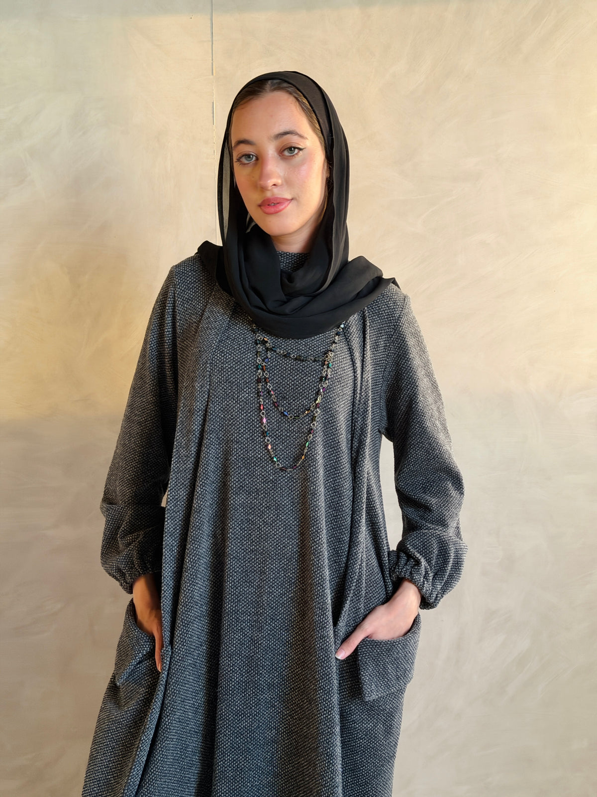 Balloon Dress - Gray