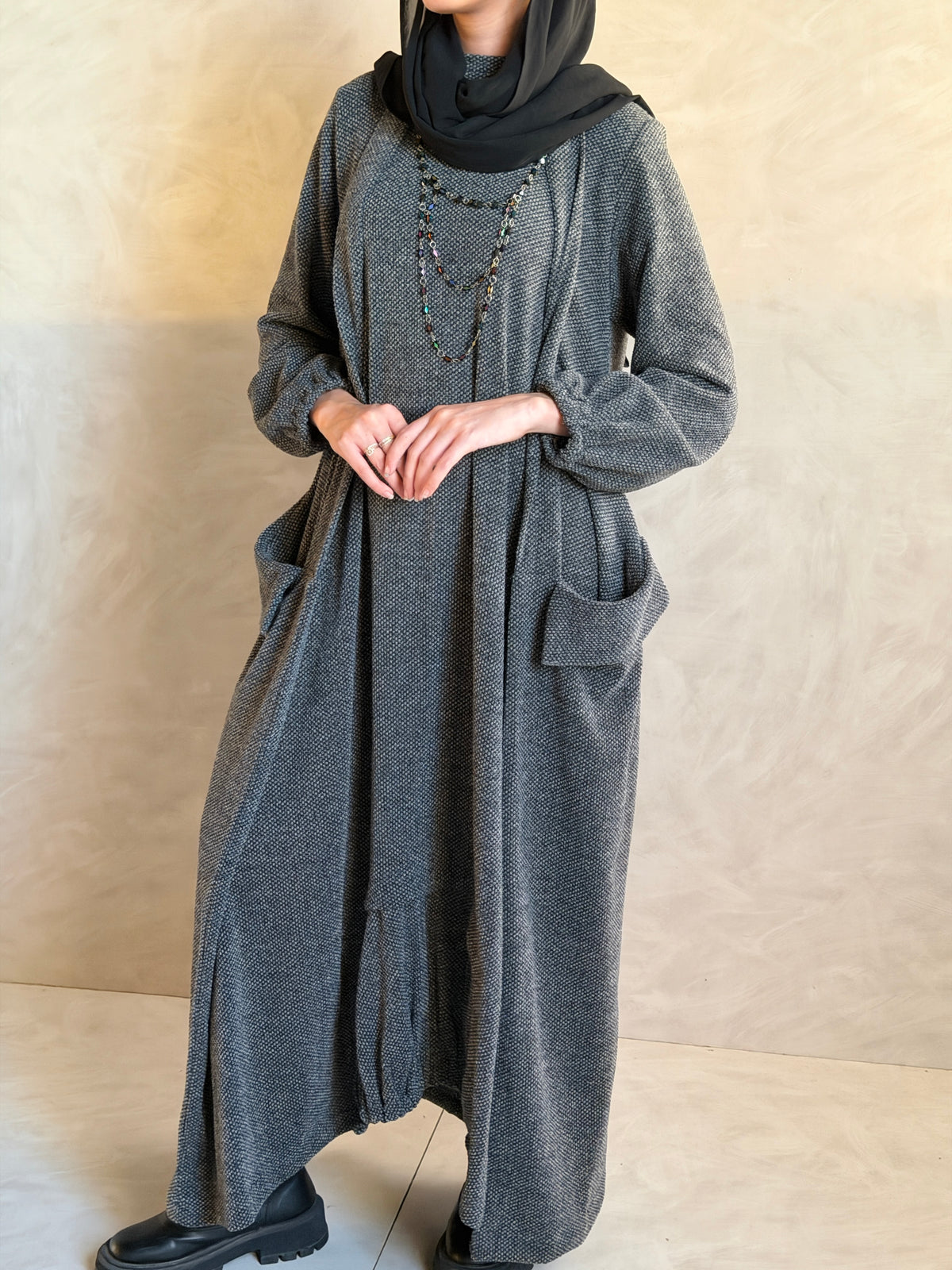 Balloon Dress - Gray