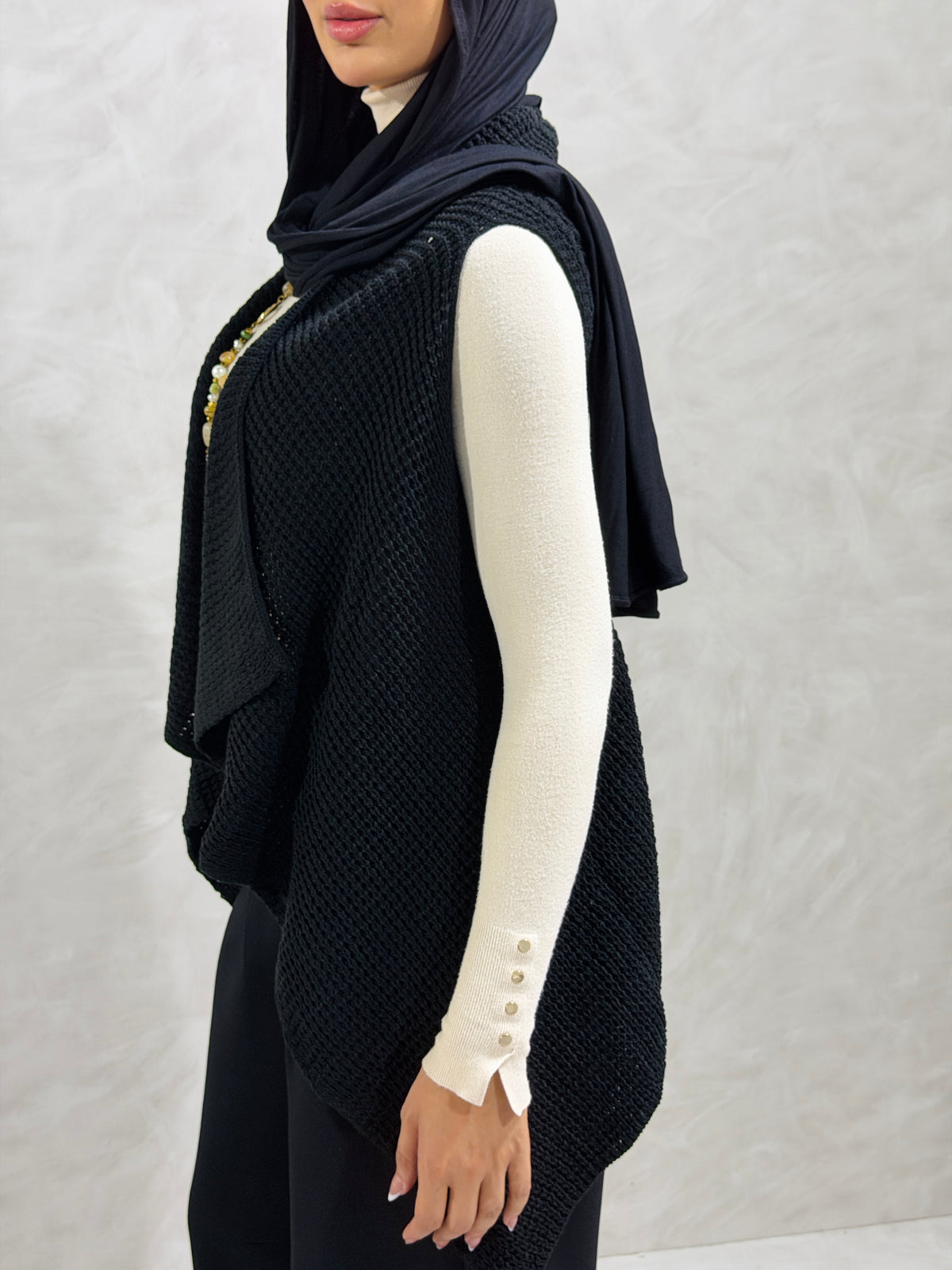 Knit Flow Vest - Black