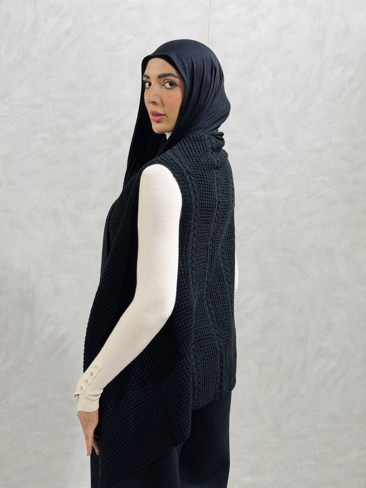 Knit Flow Vest - Black