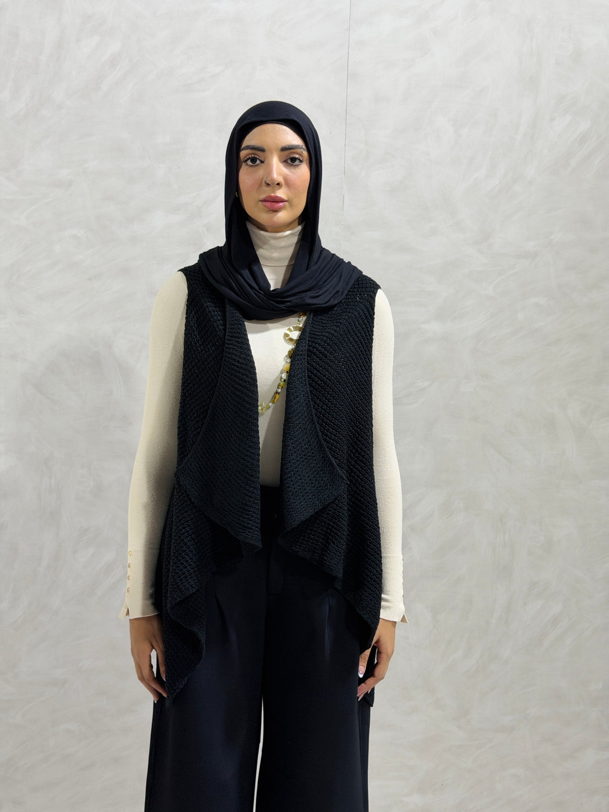 Knit Flow Vest - Black